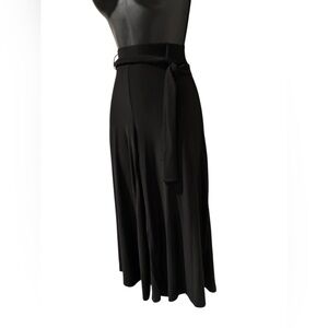 Jules & Leopold Classic Black Wide-Leg Below the Knee Pants Size M